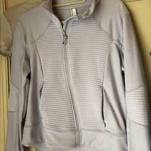 Purple cropped athletic jacket